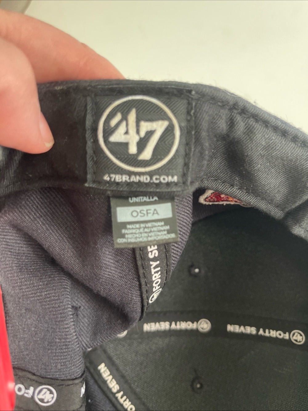 ATLANTA BRAVES MLB 47 BRAND TEAM LOGOS COLORS OSFM CAPTAIN SNAPBACK HAT/CAP - Picture 6 of 6